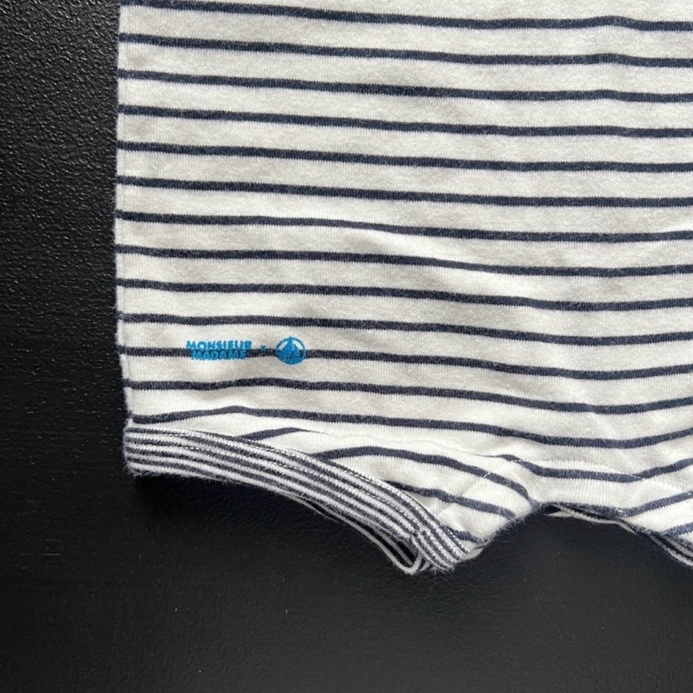 Monsieur Madame x Petit Bateau Striped Baby Romper Playsuit Nautical - Picture 3 of 10